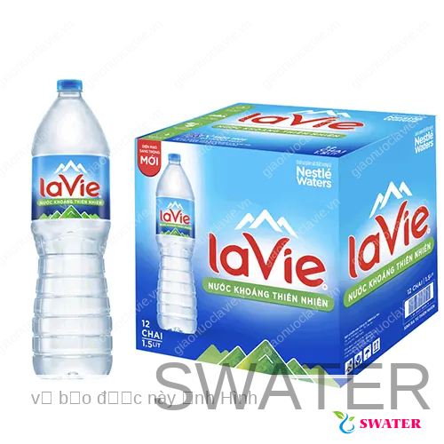 Nước LaVie 1.5L (12 chai/thùng) 1 Nước khoáng LaVie 1.5L