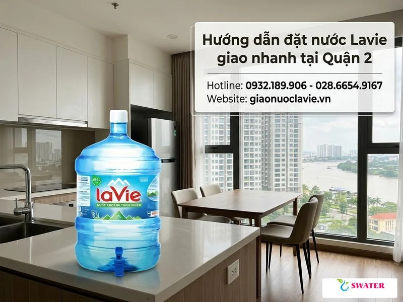 Hướng dẫn đặt nước Lavie giao nhanh tại Quận 2
