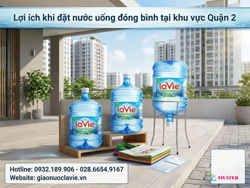Lợi ích khi đặt nước uống đóng bình tại khu vực Quận 2