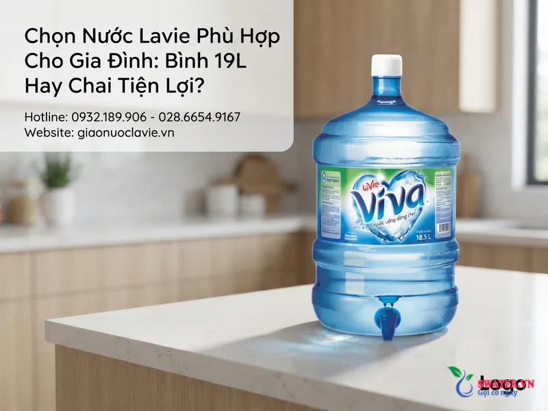 Chọn Nước Lavie Phù Hợp Cho Gia Đình: Bình 19L Hay Chai Tiện Lợi?
