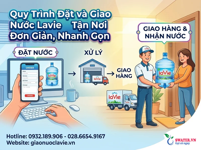 Quy Trình Đặt và Giao Nước Lavie Tận Nơi Đơn Giản, Nhanh Gọn