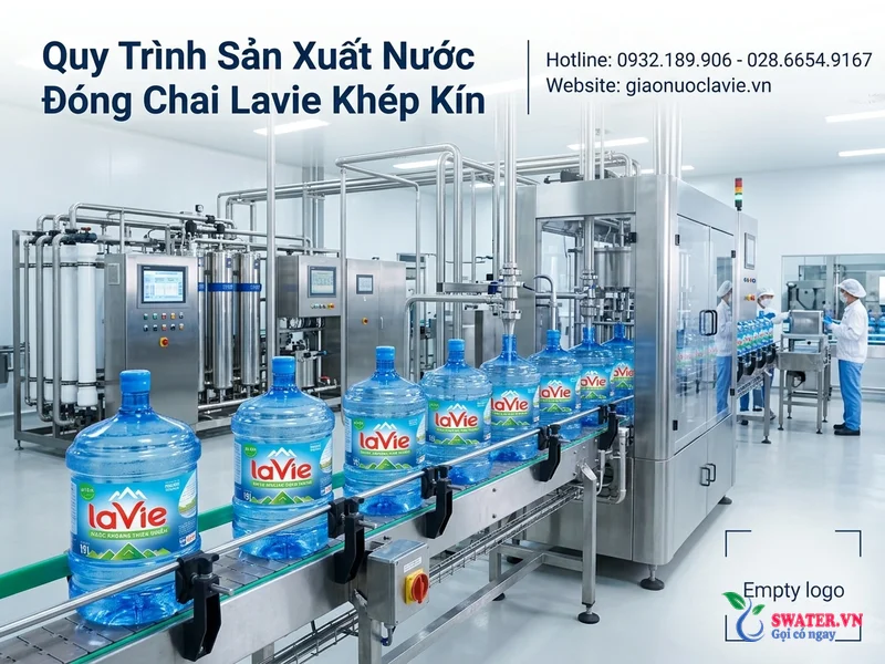 Quy Trình Sản Xuất Nước Đóng Chai Lavie Khép Kín