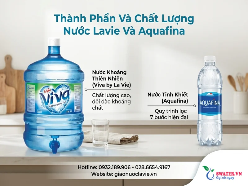 Thành Phần Và Chất Lượng Nước Lavie Và Aquafina